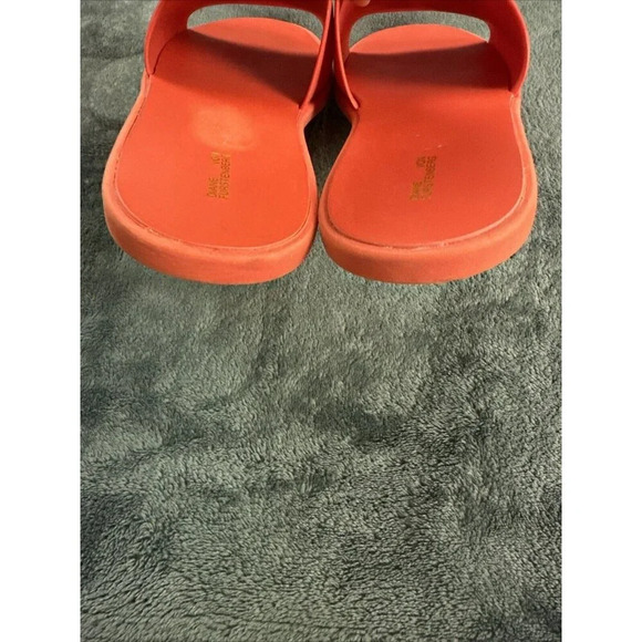 Diane Von Furstenberg "Kellan" Orange Rubber Slide Sandals w/Logo 8M MSRP $200 - Picture 16 of 16